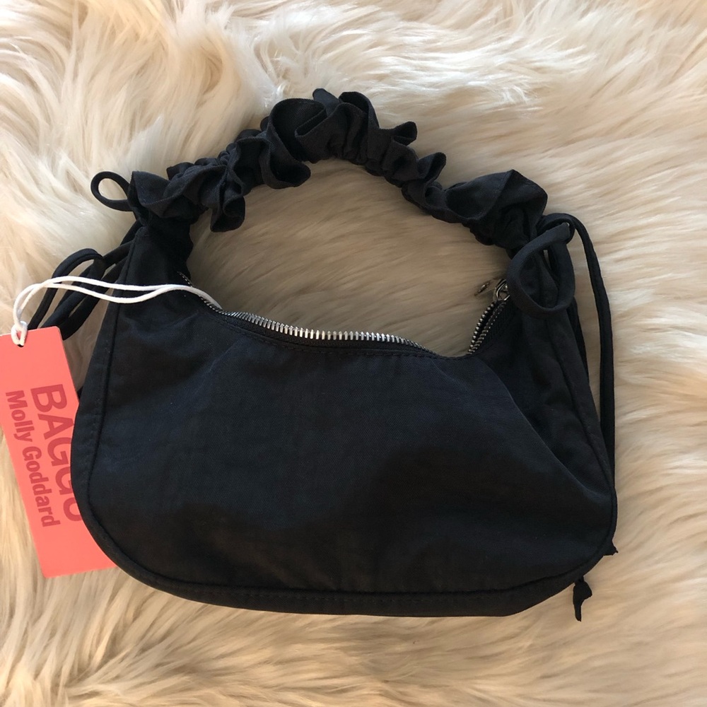Baggu Molly Goddard black nylon crescent bag